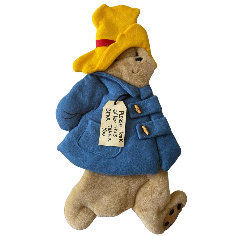 24” Vintage Eden Toys 1990 Paddington Bear Wall Hanging Toddler Room Decor